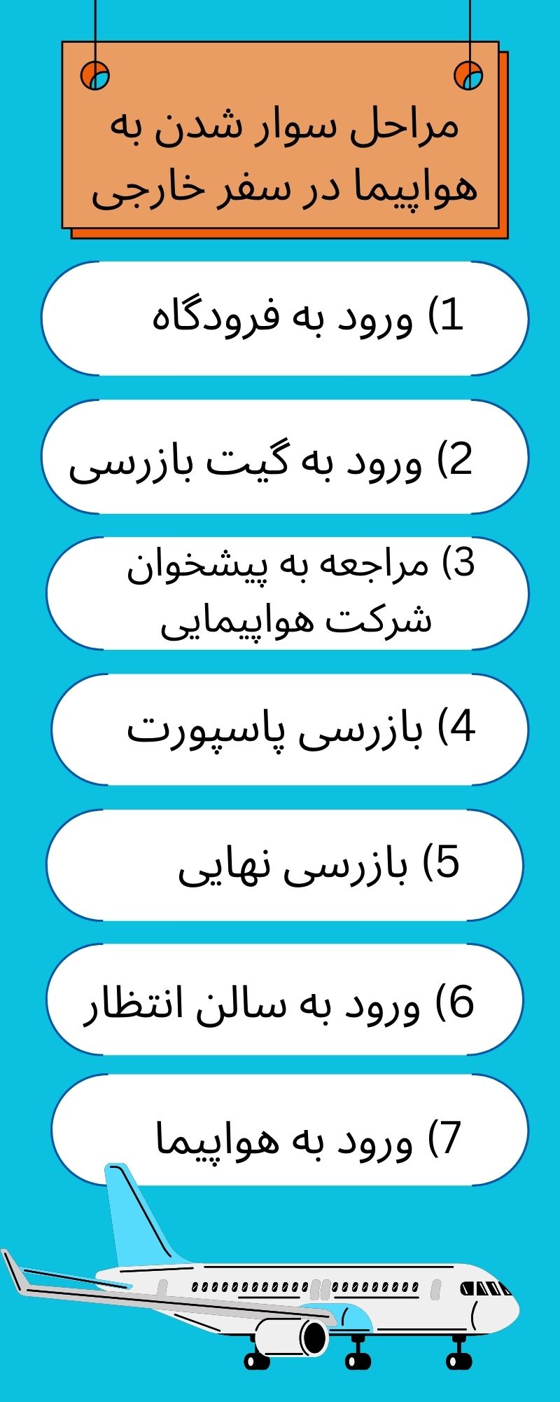 مراحل سوار شدن به هواپیما در سفر خارجی