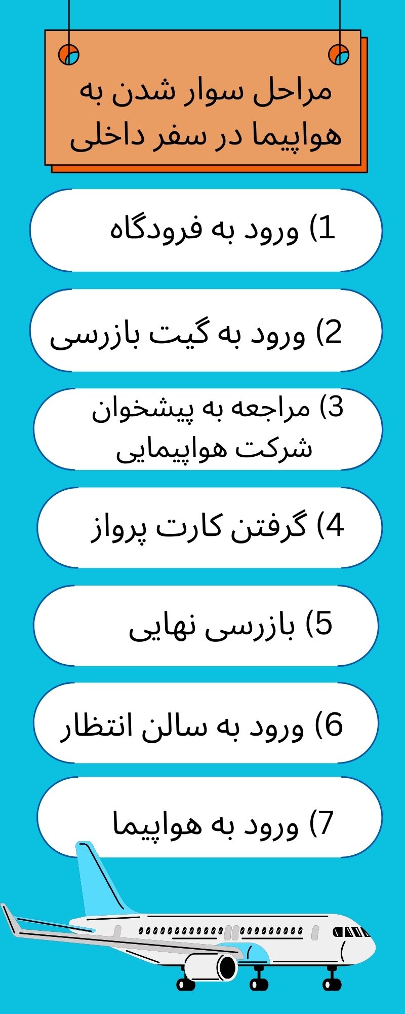 مراحل سوار شدن به هواپیما در سفر داخلی