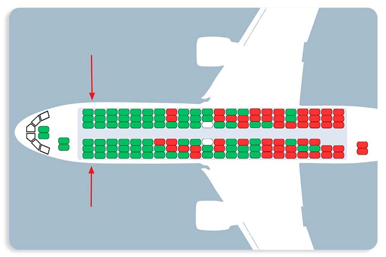 انتخاب صندلی‌های جلوی هواپیما برای جلوگیری از حالت تهوع