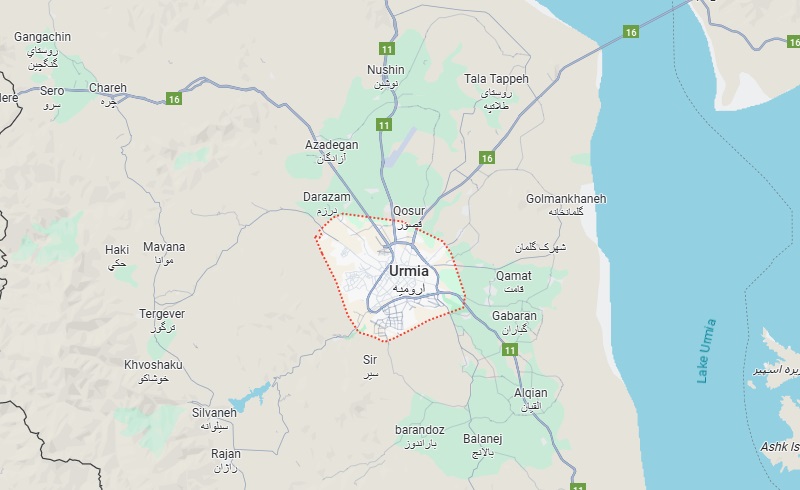 نقشه ارومیه