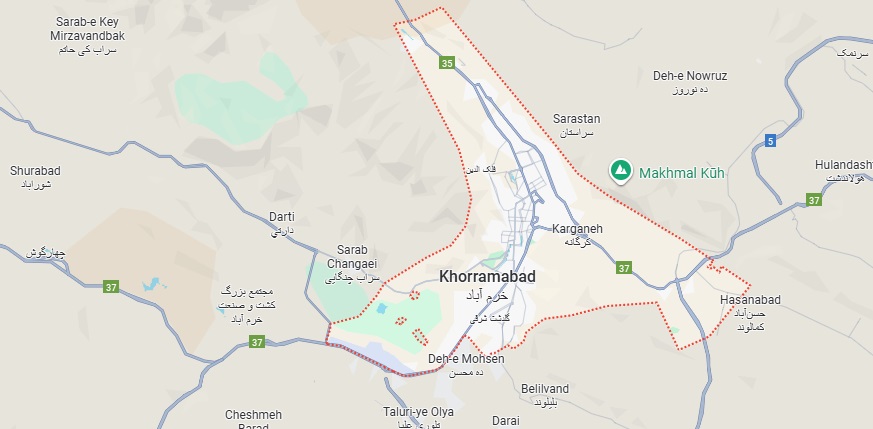 نقشه خرم آباد