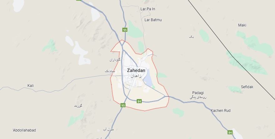 نقشه زاهدان