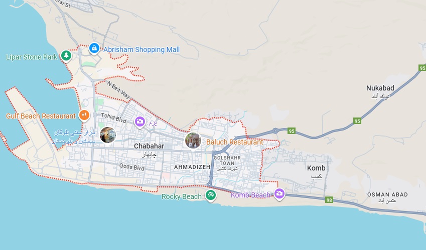 نقشه چابهار