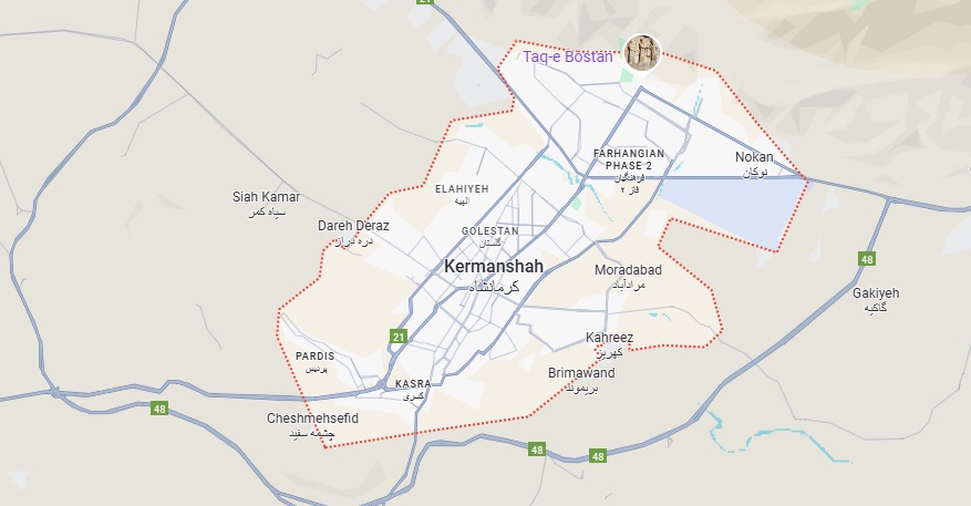 نقشه کرمانشاه