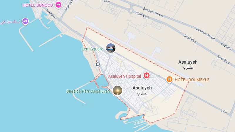 نقشه عسلویه