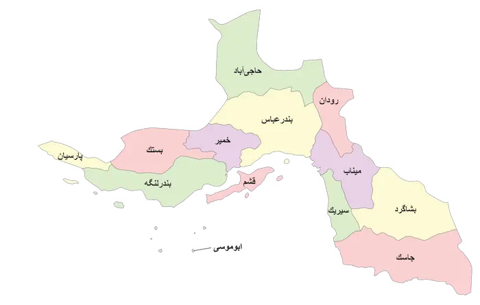 موقعیت جغرافیایی بندر لنگه